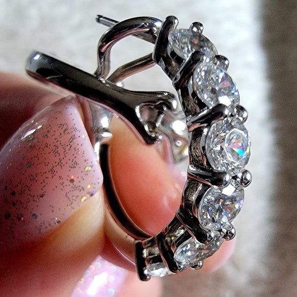 Sterling Silver Swarovski Crystal Earrings - Picture 1 of 8